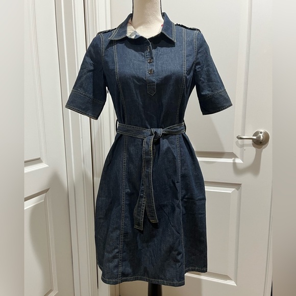 Burberry Dresses & Skirts - BURBERRY DENIM BUTTON UP DRESS